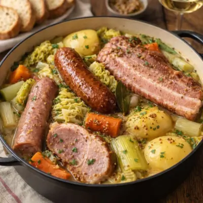 Potée lorraine au vin blanc et à la moutarde ancienne