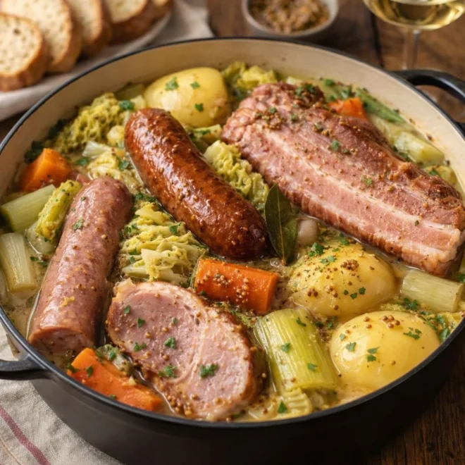 Potée lorraine au vin blanc et à la moutarde ancienne