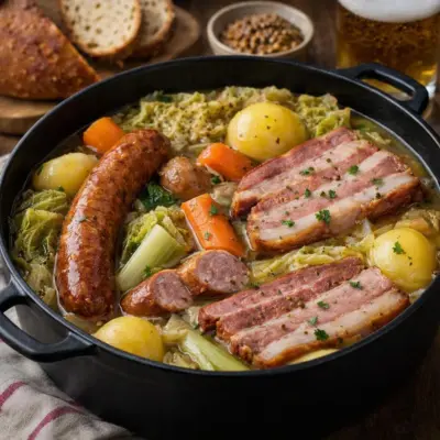 Potée lorraine mijotée à la bière blonde : recette