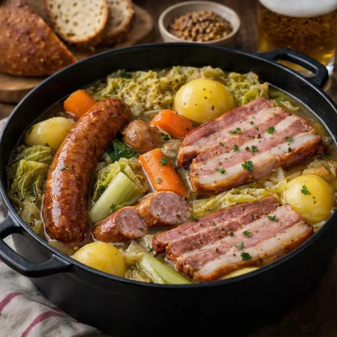Potée lorraine mijotée à la bière blonde : recette