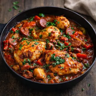 poulet sauté au chorizo : poulet moelleux à la tomate