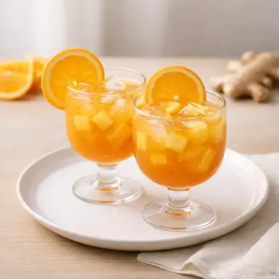 Punch ananas orange gingembre sans alcool, frais