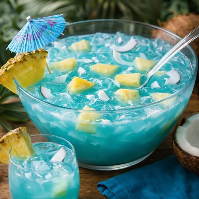 Punch bleu tropical à la noix de coco (recette)