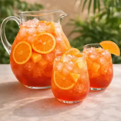 Punch tropical ananas oranges grenadine : recette