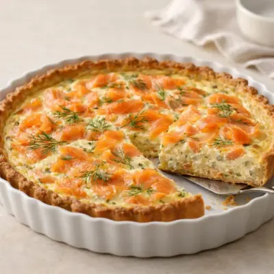 Recette quiche saumon fumé et Boursin