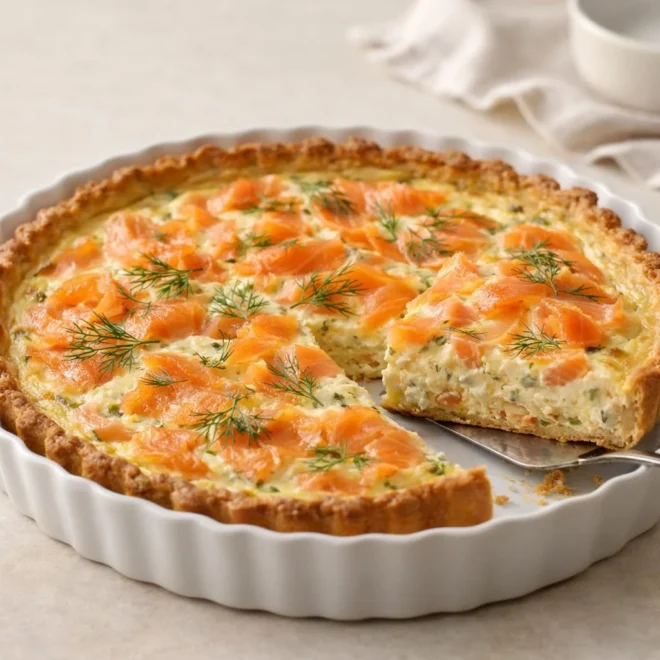 Recette quiche saumon fumé et Boursin