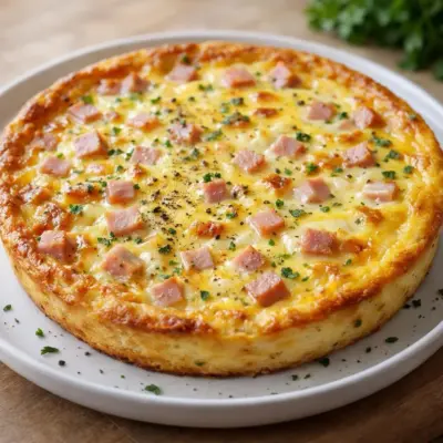 Quiche légère sans pâte jambon & fromage à raclette