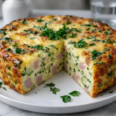 Quiche moelleuse jambon courgettes mozzarella