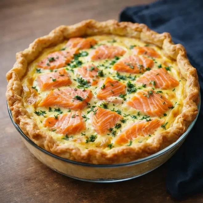 Quiche au saumon et Boursin : moelleuse et facile
