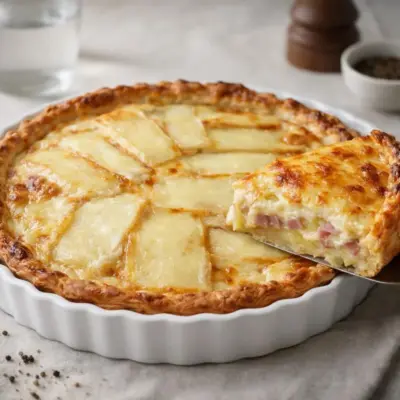 Quiche savoyarde au Reblochon : fondante & gratinée