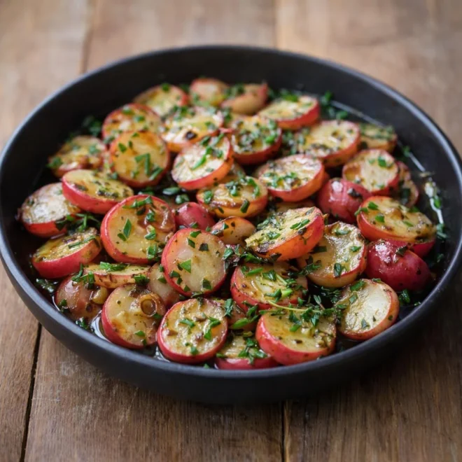 Radis grillés au beurre et aux herbes : prêt en 15 min