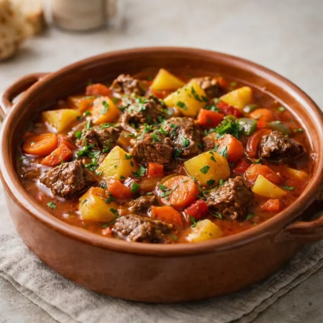 Ragoût de bœuf espagnol : bœuf mijoté aux légumes
