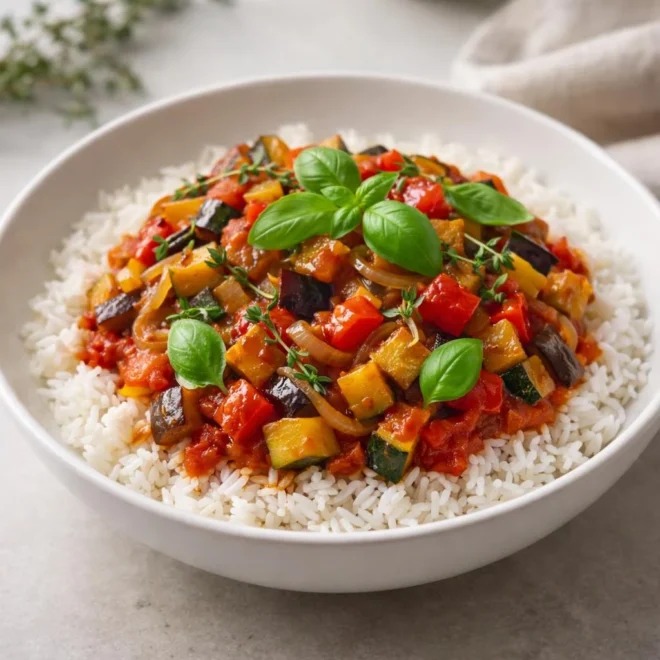 Ratatouille provençale aux aubergines, courgettes et poivron