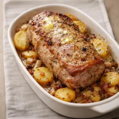 Recette rôti de veau aux pommes de terre façon paysanne
