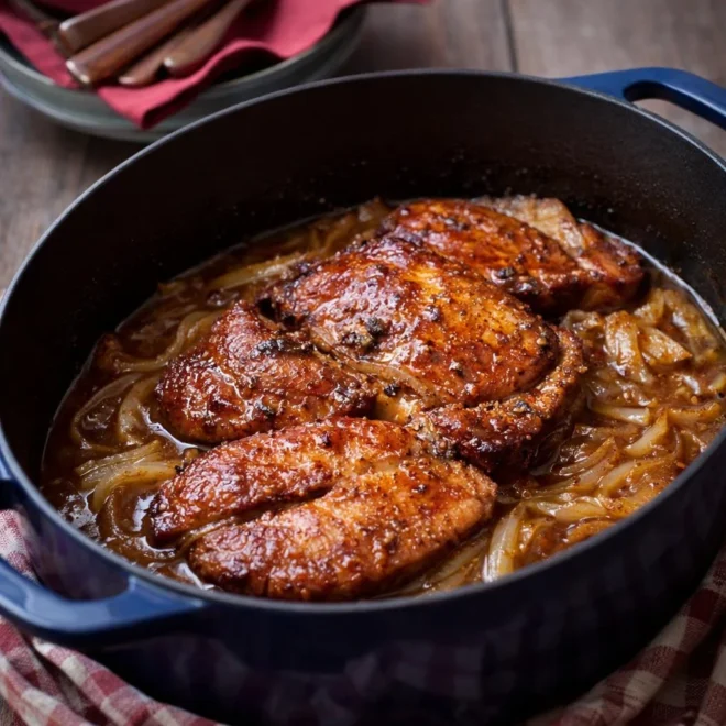 Rouelle de porc au miel et à la moutarde au four