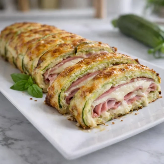 Roulé de courgettes filantes jambon fromage (tranches)