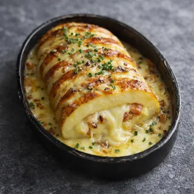Roulé gourmand de pommes de terre à la raclette