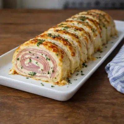 Roulé salé jambon fromage frais : apéritif facile