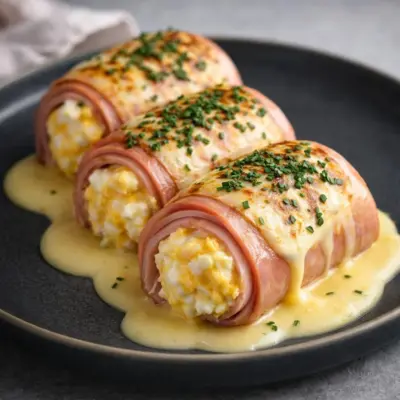 Rouleaux de jambon aux œufs mimosa : recette facile