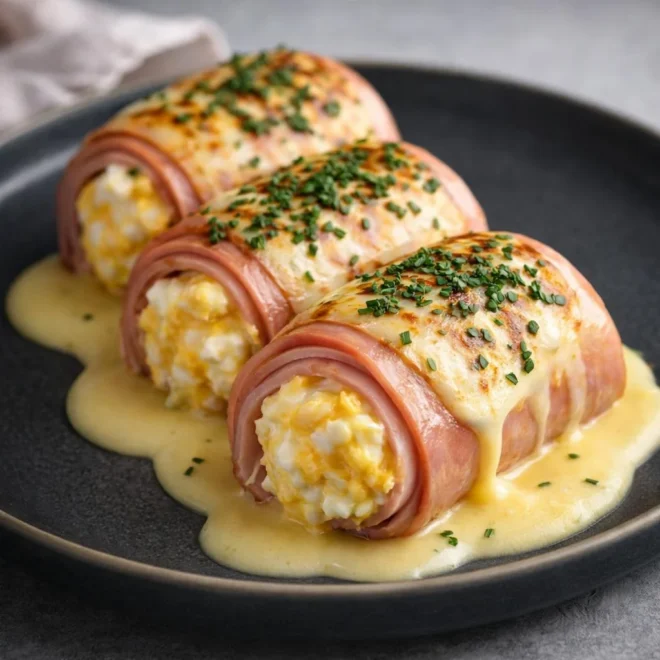 Rouleaux de jambon aux œufs mimosa : recette facile