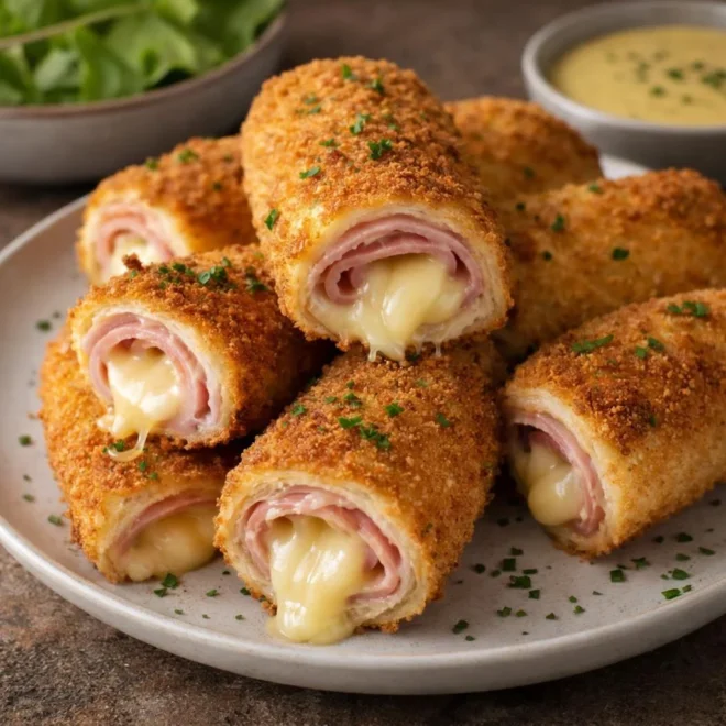 Roulés croque-monsieur panés croustillants & fondants