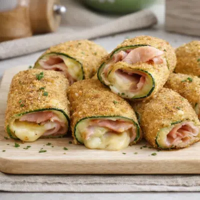 Roulés de courgettes au jambon Thermomix dorés