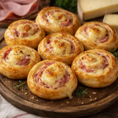 Roulés feuilletés jambon & fromage à raclette