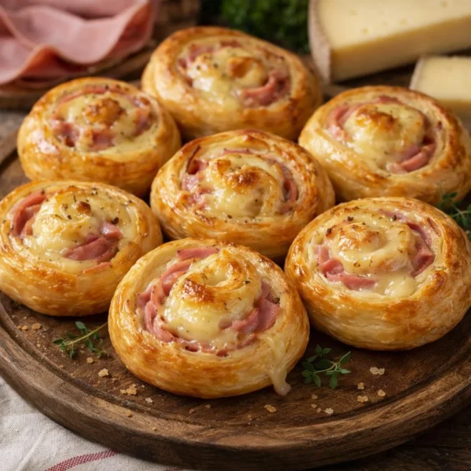 Roulés feuilletés jambon & fromage à raclette