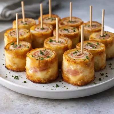 Roulés de pain de mie au jambon et fromage