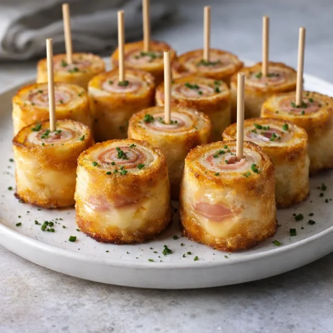 Roulés de pain de mie au jambon et fromage