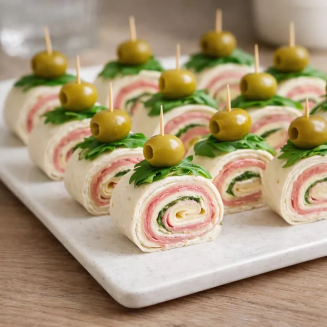 Roulés de tortilla au jambon et olives : recette facile