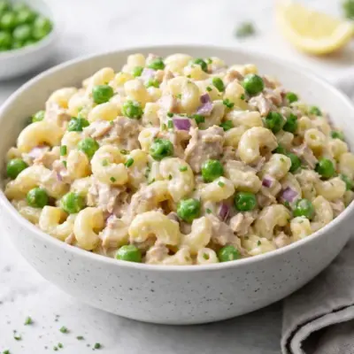 Salade de pâtes au thon crémeuse au citron