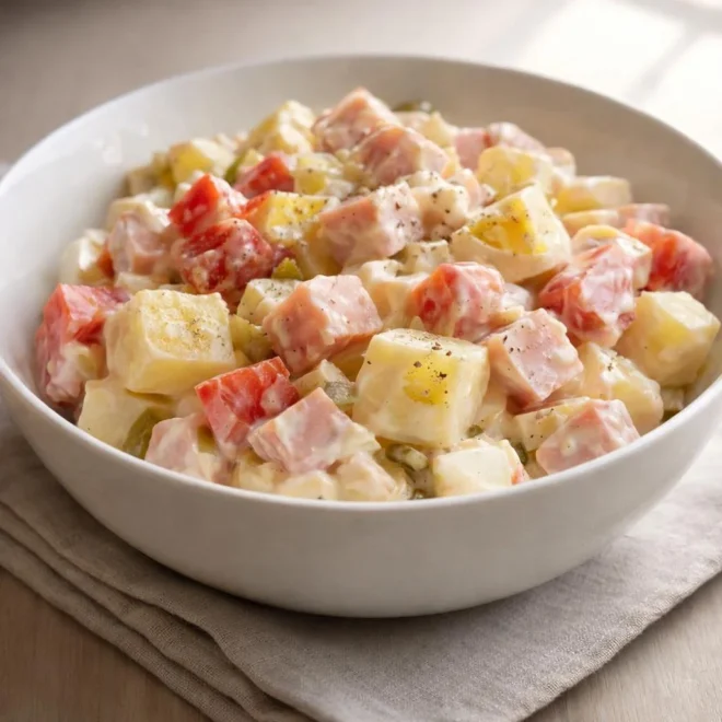 Salade piémontaise classique au jambon blanc