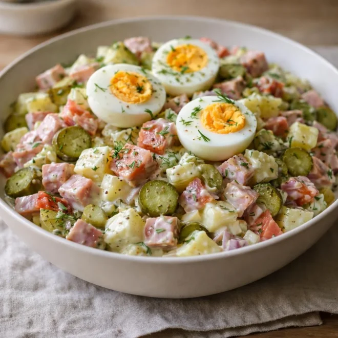 Recette salade piémontaise légère aux œufs durs