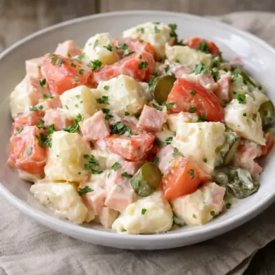 Salade piémontaise traditionnelle : pommes de terre & mayo