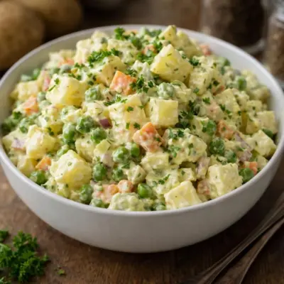 Salade de pommes de terre maison mayonnaise citronnée