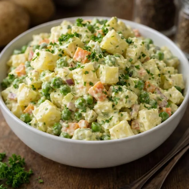 Salade de pommes de terre maison mayonnaise citronnée
