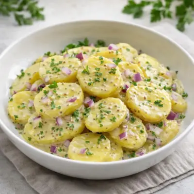 Recette salade de pommes de terre à la moutarde de Dijon