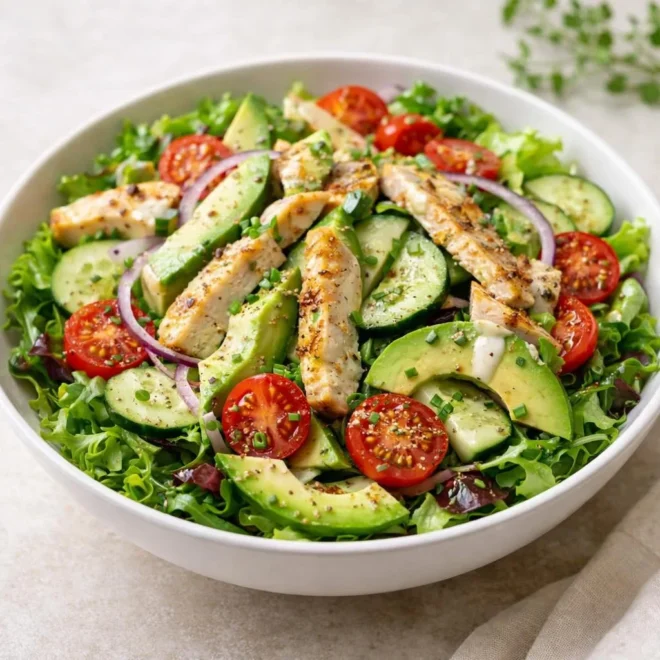 Salade poulet avocat minceur facile et rapide