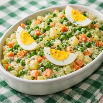 Salade russe d’été légère : crémeuse et fraîche