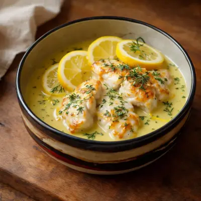 Sauce au citron pour poisson crémeuse au beurre