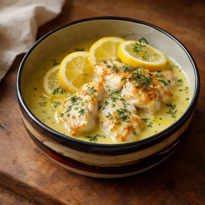 Sauce au citron pour poisson crémeuse au beurre