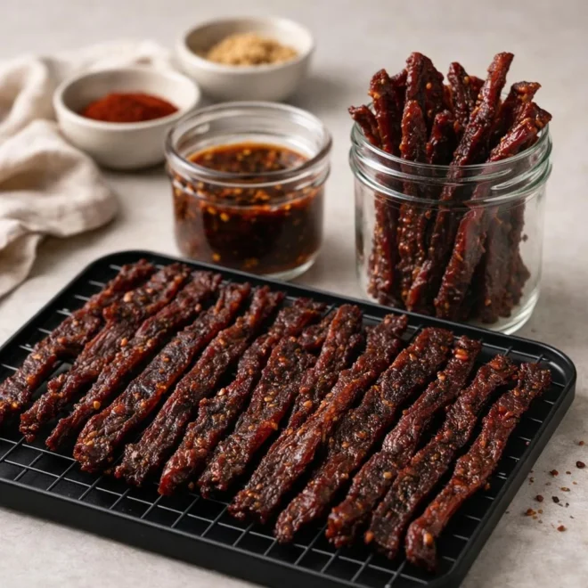 Recette beef jerky au four : viande séchée maison