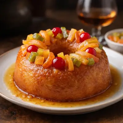 Savarin au rhum ambré et fruits confits : la recette