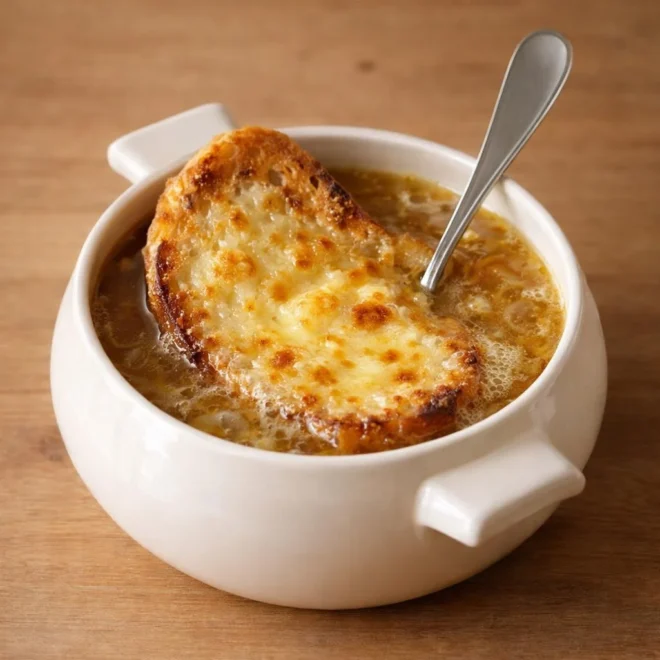 Recette soupe à l’oignon traditionnelle gratinée
