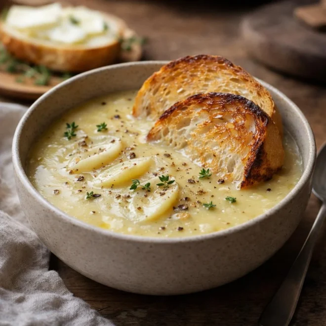 Recette soupe à l’ail à la française traditionnelle