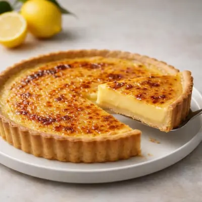 Tarte au citron façon crème brûlée : recette facile