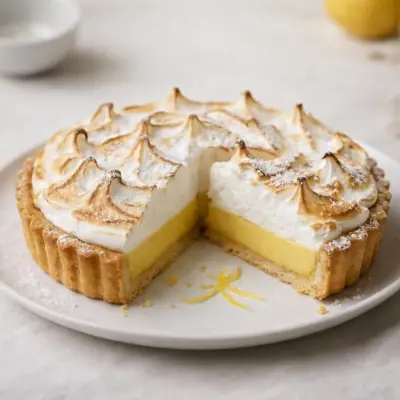 Tarte au citron meringuée : pâte sablée & crème citron