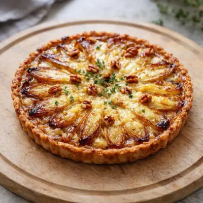 Tarte endives miel comté fondant : croustillante & gourmande
