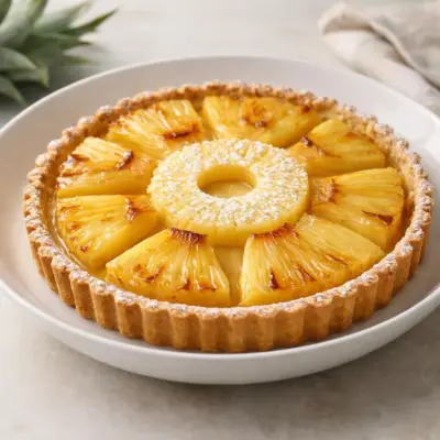 Recette tarte à l’ananas caramélisé (pâte sablée)